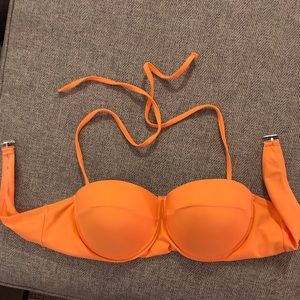 Orange padded bathing suit top